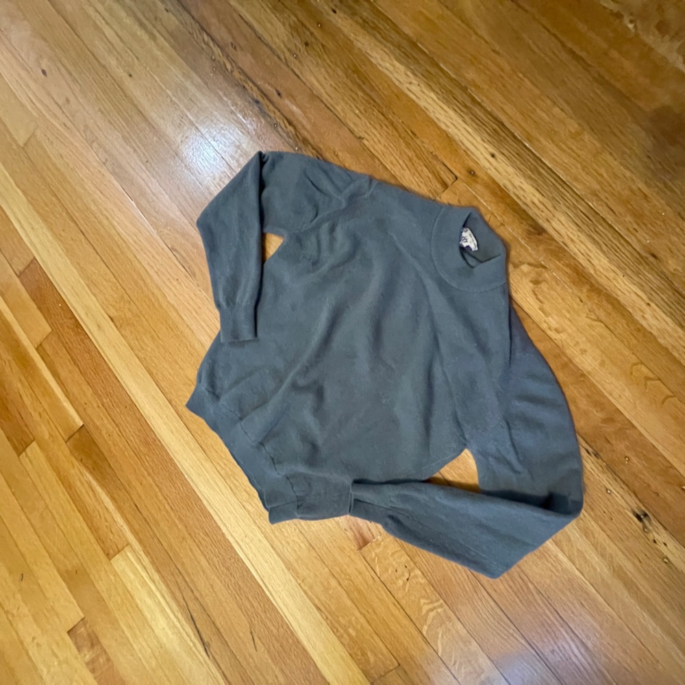 Vintage Wool Gray Mock Neck Sweater